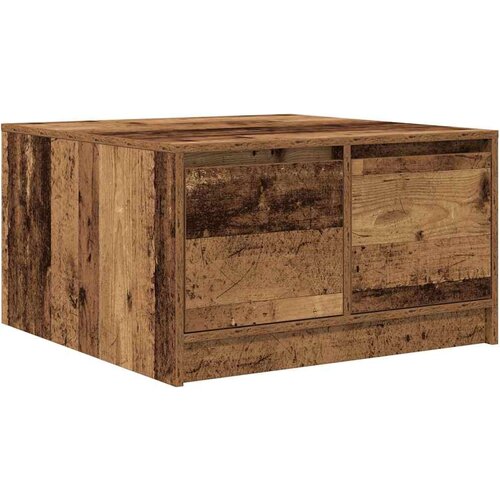 vidaXL stol za kavu s ladicama staro drvo 70,5x70x40 cm Cene