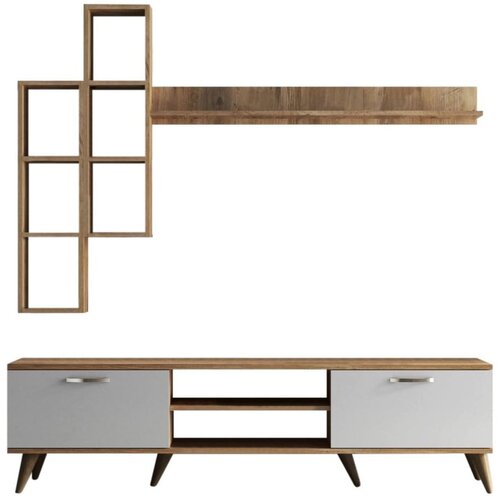 Kalune Design Bijelo/natur TV u dekoru borovine 180x48 cm Veronica - Slike