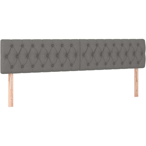  Uzglavlja 2 kom tamnosiva 90x7x78/88 cm od tkanine Slike