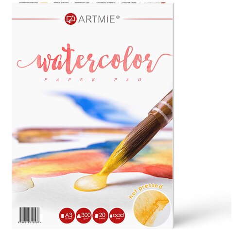  Blok papira za akvarel ARTMIE hot press | različiti formati Cijene