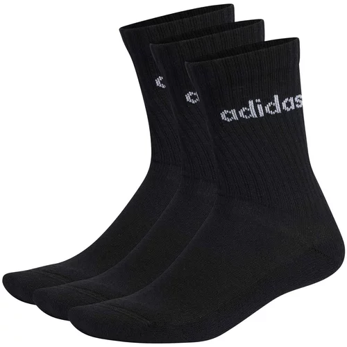 Adidas Visoke nogavice Unisex Linear Crew Cushioned Socks 3 Pairs IC1301 black/white