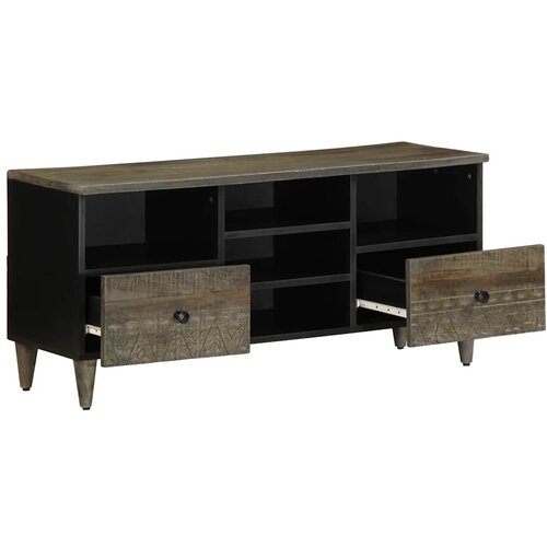 Maison Chic TV omarica - TV enota - Televizijska omarica črna 100x33x46 cm trden mangov les, (21700837) Cene