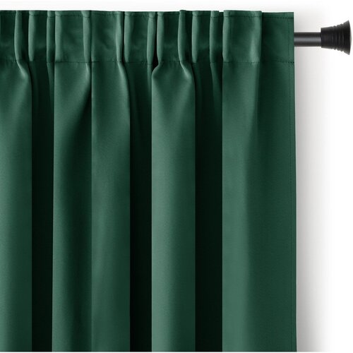 Restilo Temno zelena zavesa za delno zatemnitev 200x245 cm Kierra &amp;ndash; Slike