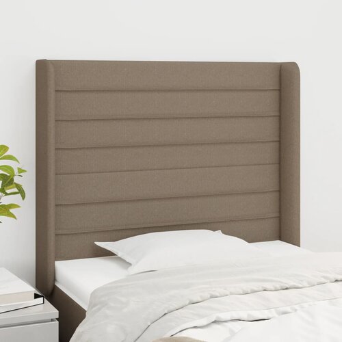  The Living Store Vzglavje z ušesi taupe 103x16x118/128 cm blago - Vzglavje, (21452145) Cene
