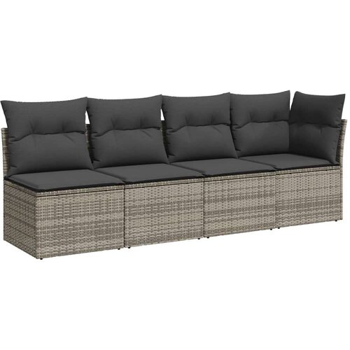 VidaXL 7-dijelni set vrtnih sofa sivi od poliratana Slike