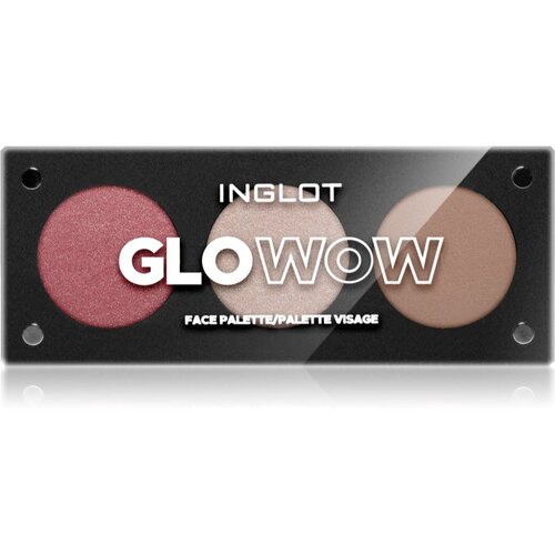 Inglot Face Palette highlighter, bronzer i rumenilo nijansa GLOWOW 7 g Slike