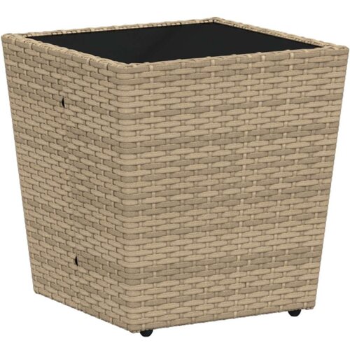  Set od 3 komada za vrt s jastučićima bež poly rattan Slike