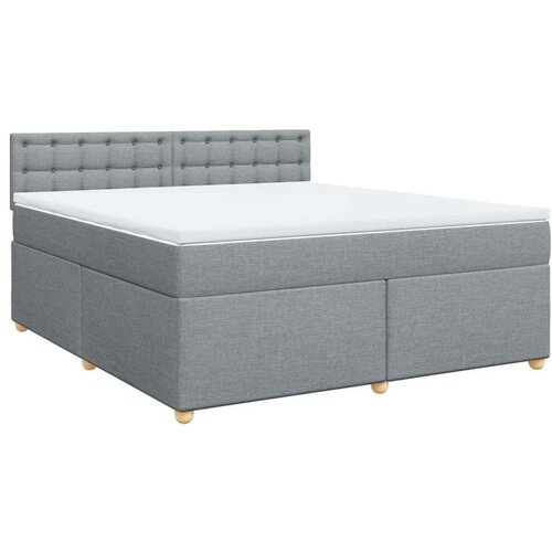 vidaXL Box spring postelja z vzmetnico svetlo siva 180x200 cm blago Cene