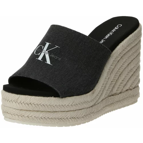 Calvin Klein Jeans Natikače s potpeticom antracit siva / bijela