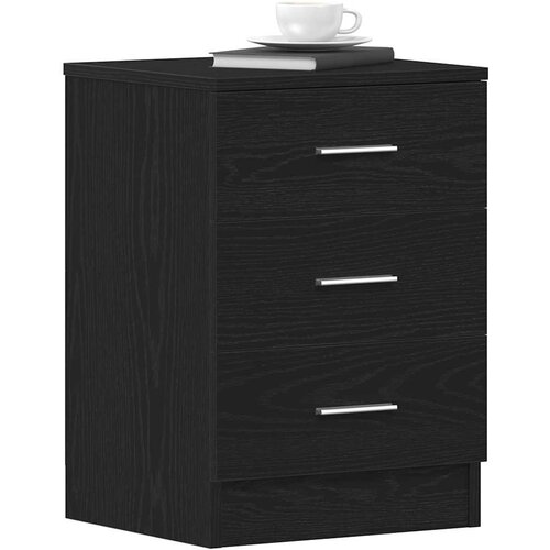 VidaXL Nočne omarice 2 kosa črni hrast 38x35x55 cm inženirski les, (5000298713) Slike