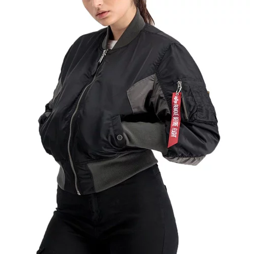 Alpha Industries Bomber jakna MA-1 Cyber Wmn za žene, boja: crna, za prijelazno razdoblje, oversize
