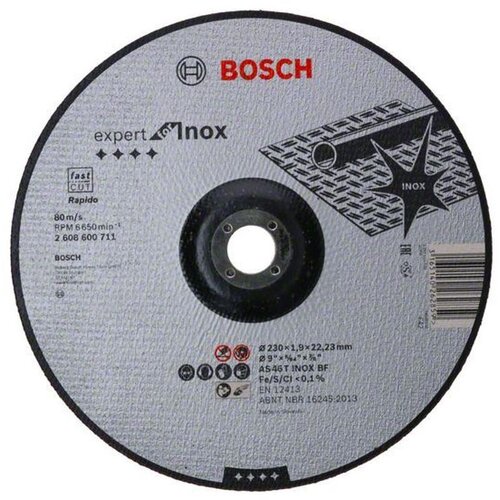 Bosch rezna ploča ispupčena Expert for Inox - Rapido 2608600711, AS 46 T INOX BF, 230 mm, 1,9 mm Slike