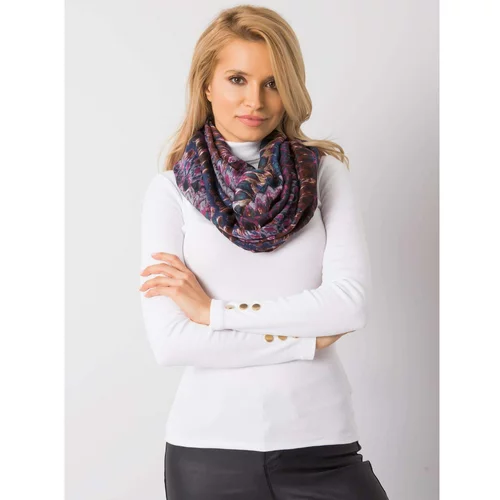 Fashion Hunters Purple and brown patterned scarf