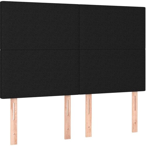 Uzglavlja 4 kom crni 72 x 5 x 78/88 cm od tkanine Slike
