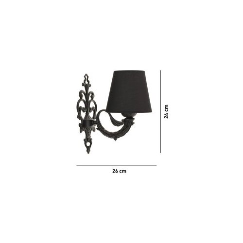 Opviq zidna lampa lily black Slike