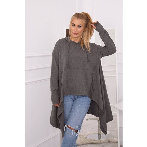 Kesi Blouse flared at the bottom graphite Slike