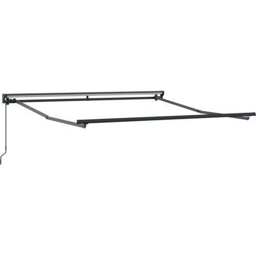 vidaXL Retraktilna tenda Črna 350x250 cm Poliester Cene