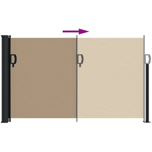  Bočna tenda na uvlačenje smeđesiva 120 x 500 cm Slike