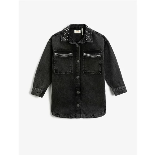 Koton Jacket - Black - Relaxed fit