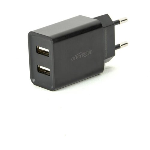  USB punjač GEMBIRD, 2 porta 2,1A, black, EG-U2C2A-03-BK Cene