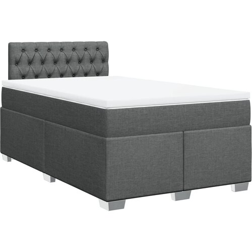 VidaXL Krevet box spring s madracem tamnosivi 120 x 190 cm tkanina Slike