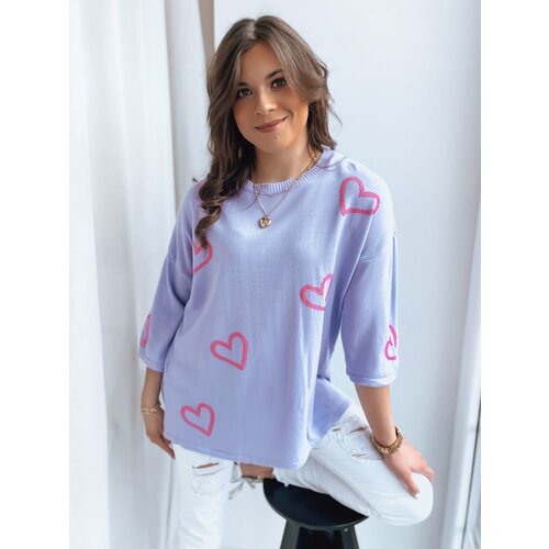 DStreet Women's sweater SWEET HEART lilac Slike