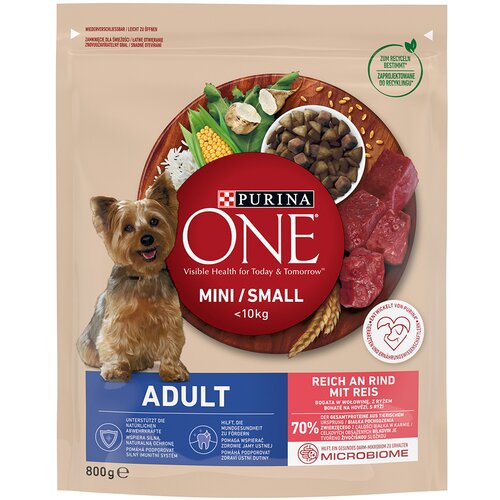 Purina ONE Mini Adult govedina &amp;amp; riž - 800 g Slike