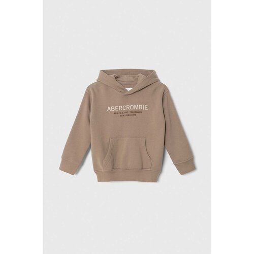 Abercrombie &amp;amp; Fitch Dječja dukserica boja: bež, s kapuljačom, s uzorkom Slike