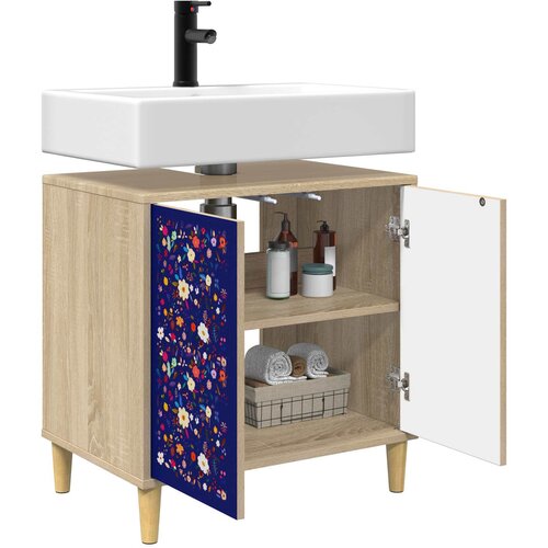  Kupaonski ormar MAINZ Sonoma 60 x 40 x 60 cm Konstruirano drvo Slike