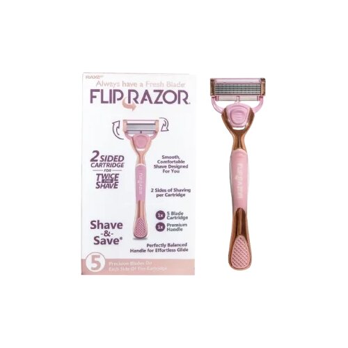 Brijač Flip Razor + dvostrani žilet s 5 o&scaron;trica &ndash; Lady Cijene