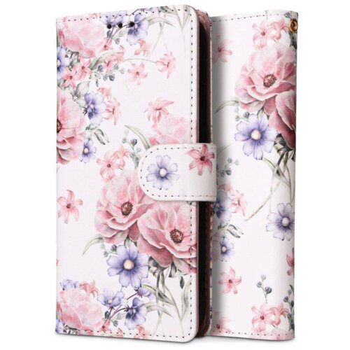 Onasi preklopna torbica wallet denarnica fancy diary xiaomi redmi note 13 pro 5G - flower bela Cene
