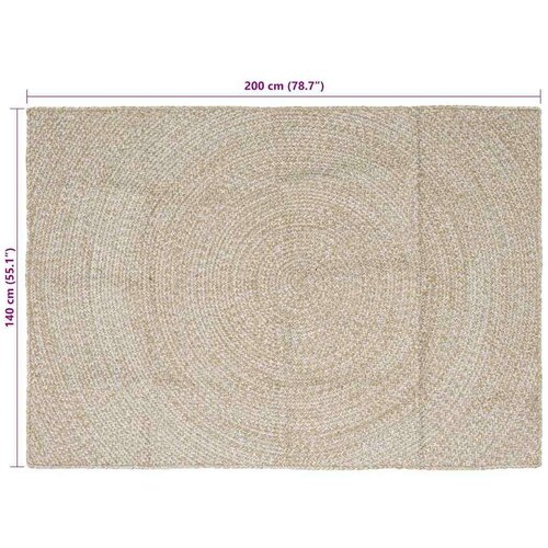  Tepih Prirodna i bijela 140 x 200 cm Juta Slike