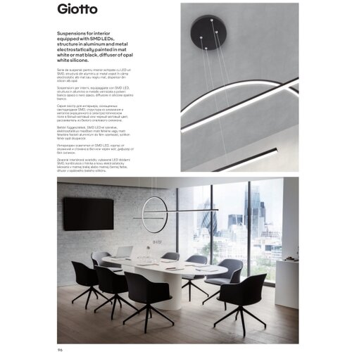 Redo 01-1737 - LED prigu&amp;scaron;iva luster na sajli GIOTTO LED/56W/230V crna Slike