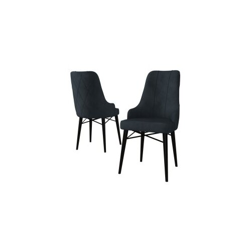 Hanah home Neta set stolica, 46x95x42 cm, 2 dijela, antracit-crna Cene