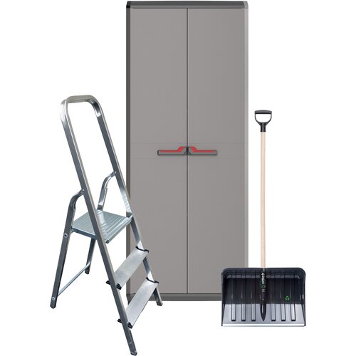 Plastični ormar za terasu 68x39x173 + ALU Merdevine/ 3 gazišta + Lopata za sneg/ drvena drška Cene