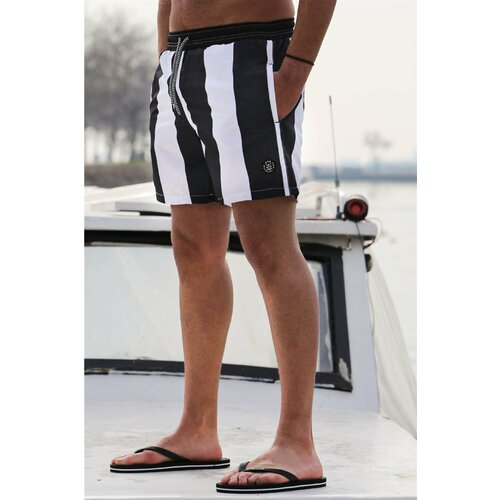 Madmext Swim Shorts - Black - Color block Cene