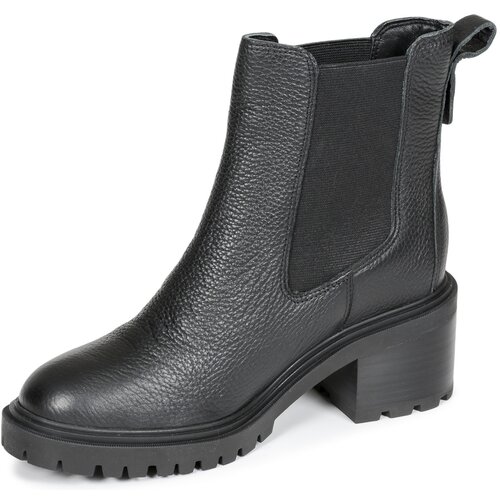 Tommy Hilfiger &amp;Scaron;kornji Th Leather Chelsea Cleated Heel FW0FW08774 Črna Slike