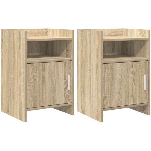 VidaXL Noćni ormarići 2 pcs Hrast sonoma 40 x 36 x 60 cm Slike