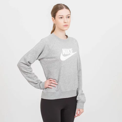 Nike NSW Essential Fleece Graphic Crew Dk Grey Heather/ White