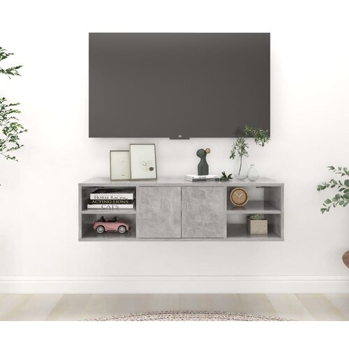  Polica siva boja betona 102 x 30 x 29 cm od iverice Slike