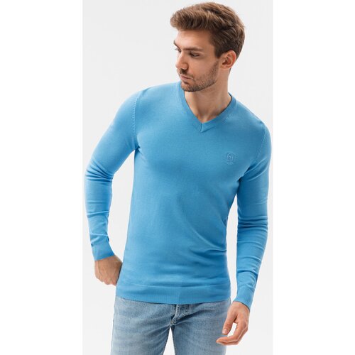 Ombre Puloverji Mo&amp;scaron;ki pulover (E191LIGHT-BLUE) pisana Slike