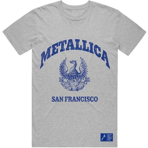 Metallica Majica College Crest Grey XL