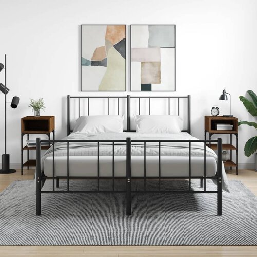 vidaXL Nočna omarica 2 kosa rjav hrast 35x34,5x70 cm inženirski les Cene