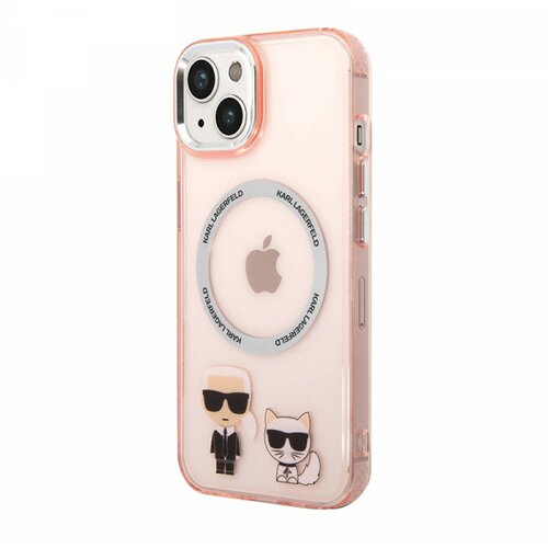 Karl Lagerfeld Futrola Magsafe With Ring za Iphone 14 Plus pink Full ORG (KLHMP14MHKCP) Slike