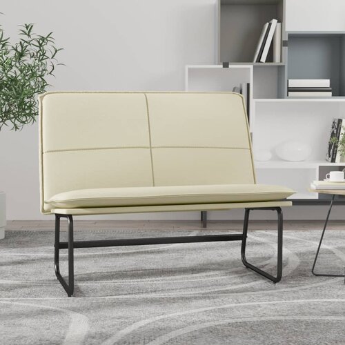  Klupa krem 100 x 75 x 76 cm od umjetne kože Slike
