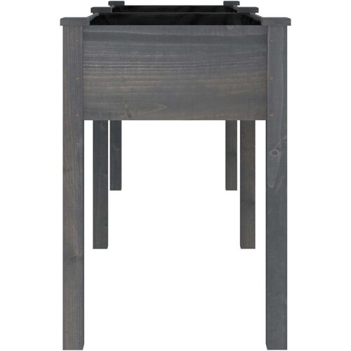 VidaXL Sadilica s oblogom siva 203 x 53 x 76 cm od masivne jelovine Slike
