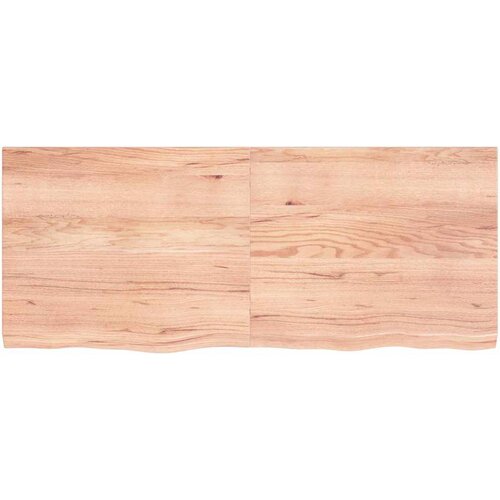  Zidna polica svjetlosmeđa 120x50x(2-4) cm obrađena hrastovina Slike