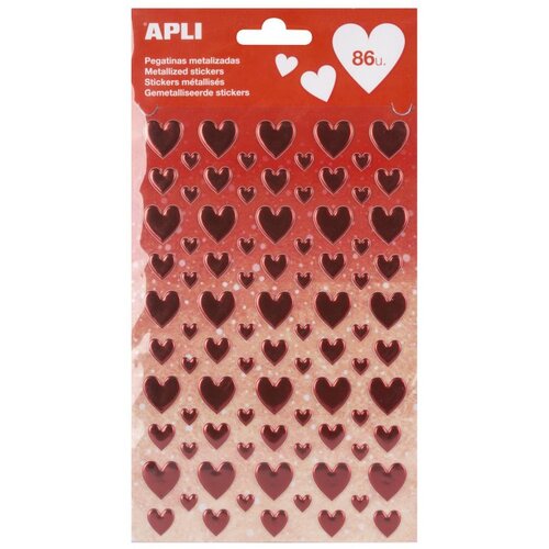 Apli naljepnice stikers crvena metalna srca 17187 Cijene