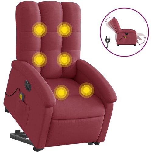 Maison Chic Električni masažni naslanjač - Relax naslanjač s funkcijo vstajanja vinsko rdeč, (22061989) Cene