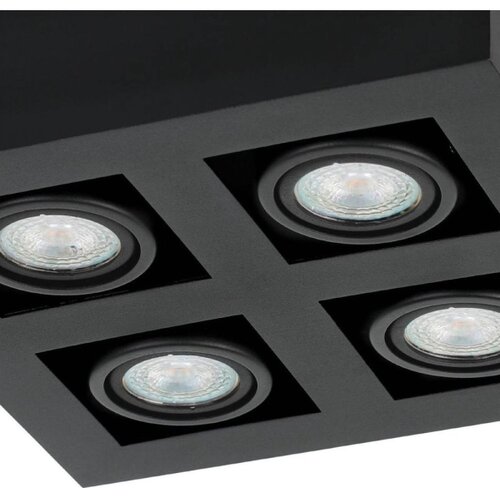Eglo 31065 - LED spot svetiljka MENDOZA 4xLED/4,7W/230V 3000K crna Slike